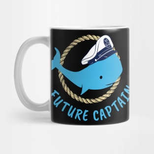 Whale Kids Future Captain Sailing Boat Mug